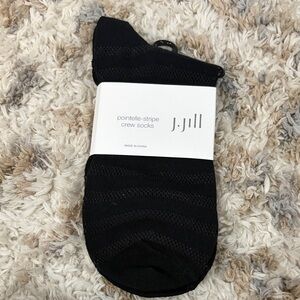 J. Jill Black Pointelle Crew Socks